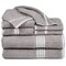 Hastings Home Hastings Home Rio 8 Piece 100 Percent Cotton Towel Set - Silver 337787AEV - alternate 2